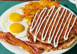 Denny's Cinnamon Roll Pancake Slam